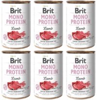 Brit Mono Protein Lamb Jagnięcina Puszka 6 x 400 g