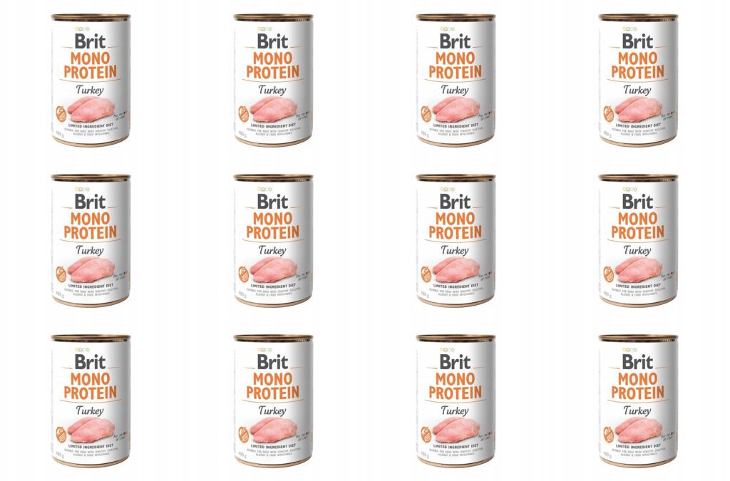 Brit Mono Protein Turkey Indyk Puszka 12 x 400 g