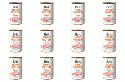 Brit Mono Protein Turkey Indyk Puszka 12 x 400 g