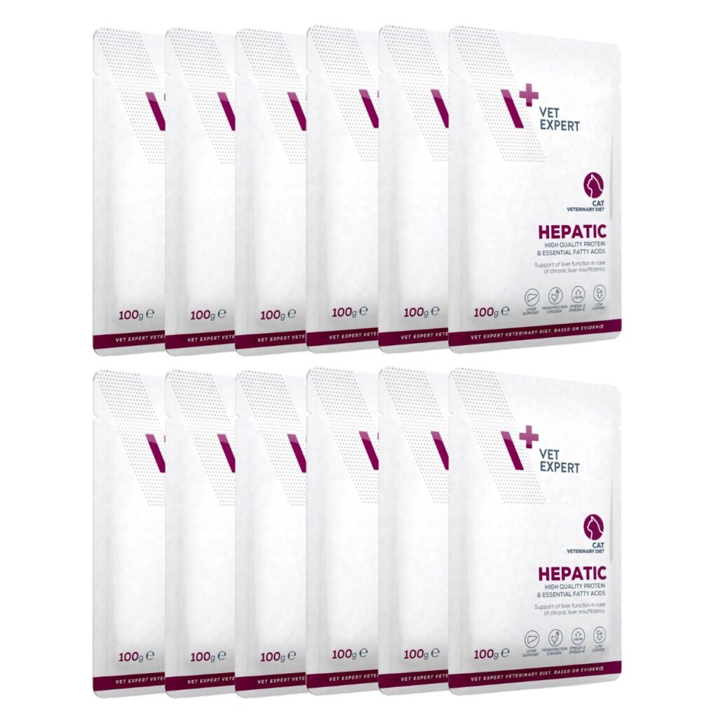 4T VetExpert Cat Hepatic saszetka 12x100 g mokra karma wątrobowa dla kotów