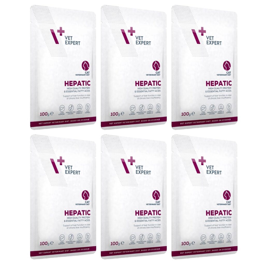 4T VetExpert Cat Hepatic saszetka 6x100 g mokra karma wątrobowa dla kotów