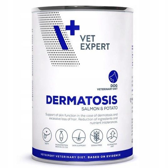 4t VetExpert Dermatosis Salmon&Potato 6 x 400g