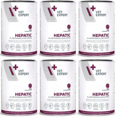 4T VetExpert Dog Hepatic puszki 6 x 400 g