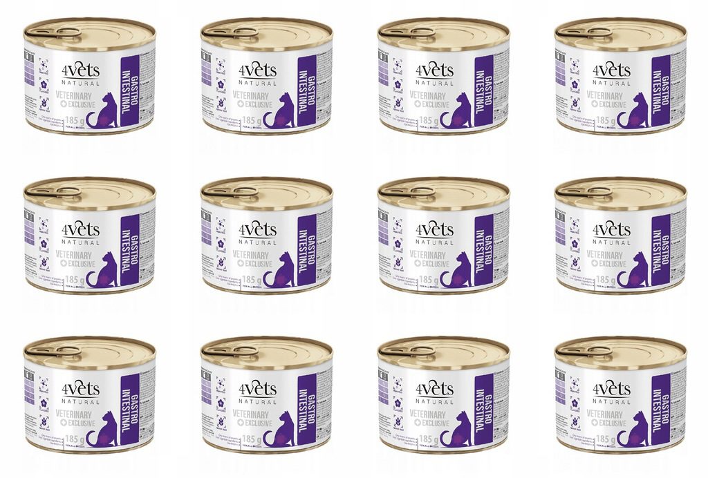 4Vets Natural Cat Gastro Intestinal 12 x 185g