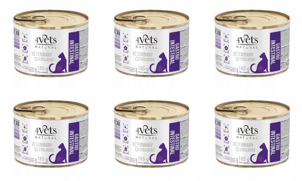 4Vets Natural Cat Gastro Intestinal 6 x 185g