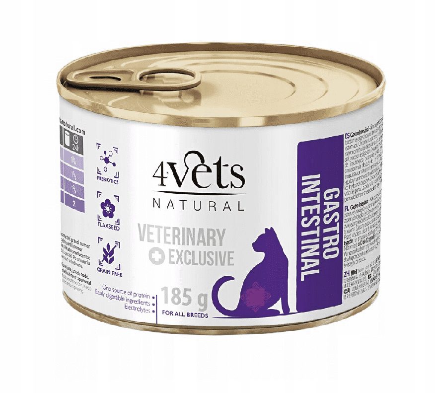4Vets Natural Cat Gastro Intestinal 6 x 185g detal