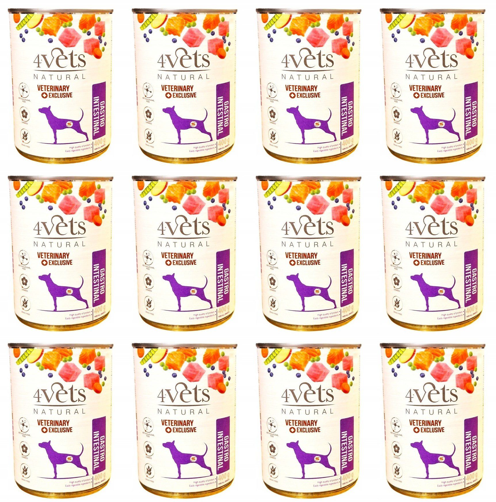 4Vets Natural Dog Gastro Intestinal 12 x 400g