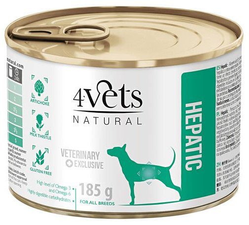 4Vets Natural Dog Hepatic 12 x 185 g detal