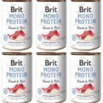 Brit Mono Protein Lamb & Rice Puszka 6 x 400g