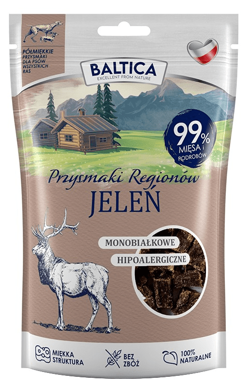 Baltica Półmiękkie Przysmaki Dla Psa Jeleń 80g