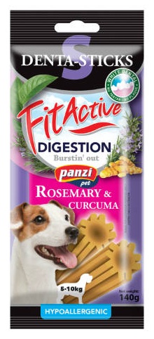 Fit Active Denta-Stick Digestion Rosemary & Curcuma 140g Przysmak dentystyczny wspomagający układ trawienny