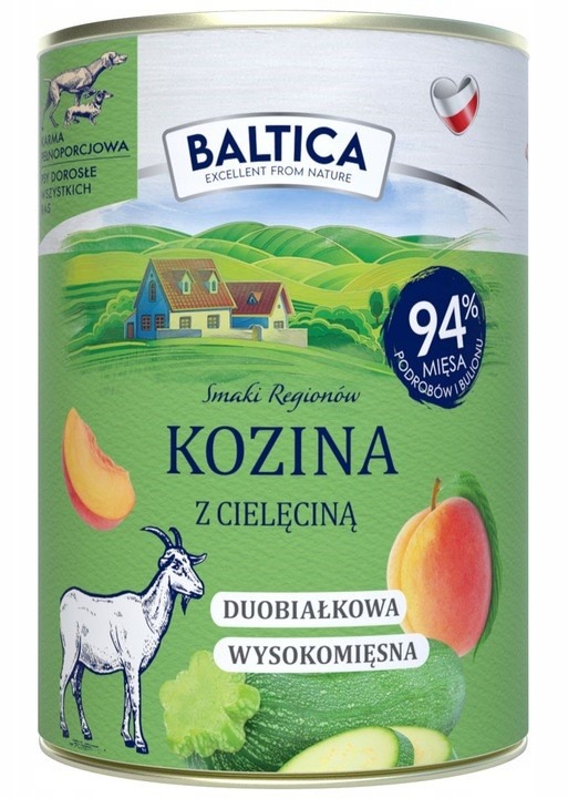 Baltica Kozina z Cielęciną 400 g - Karma Mokra pies dorosły