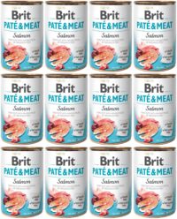 Brit Pate&Meat Dog Salmon 12 x 400 g mokra karma dla psów