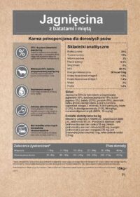 NA WAGĘ  Ecomida- Monob. Hypo. Bez zbóż – Jagnięcina 1 kg pies dorosły GFF
