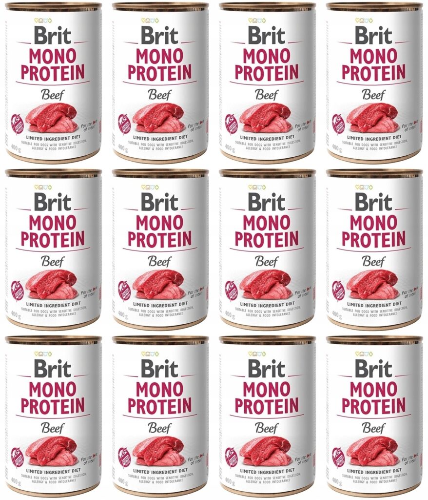 Brit Mono Protein Beef Wołowina Puszka 12 x 400 g