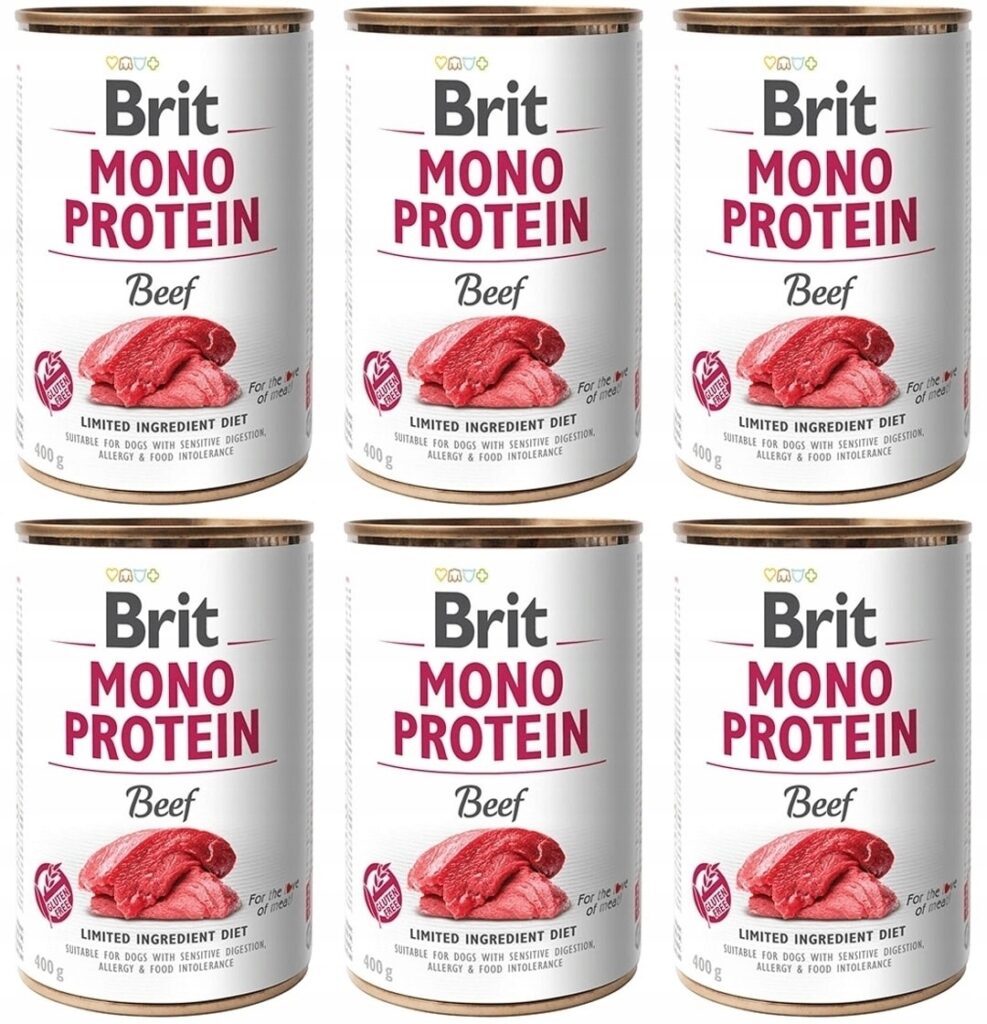 Brit Mono Protein Beef Wołowina Puszka 6 x 400 g