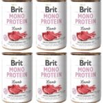 Brit Mono Protein Lamb Jagnięcina Puszka 6 x 400 g