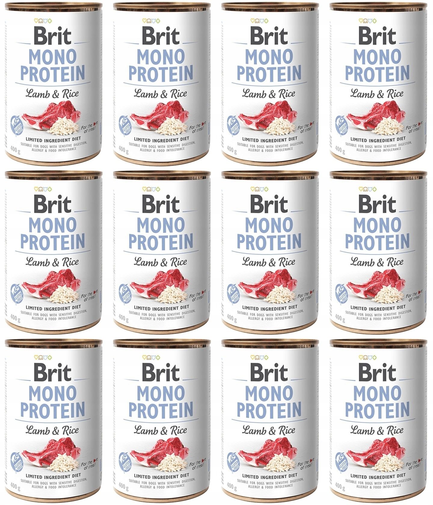 Brit Mono Protein Lamb & Rice Puszka 12 x 400g