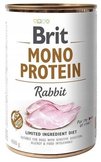 Brit Mono Protein Rabbit Królik 12 x 400 g detal