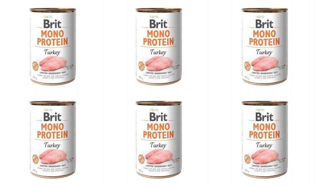 Brit Mono Protein Turkey Indyk Puszka 6 x 400 g