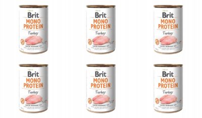 Brit Mono Protein Turkey Indyk Puszka 6 x 400 g