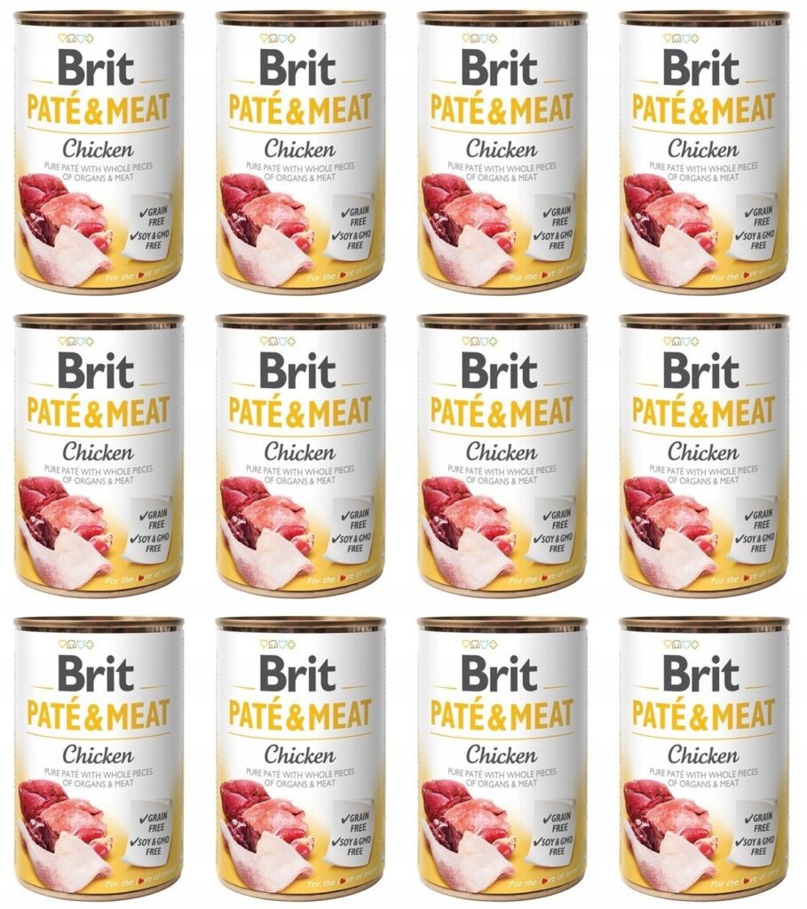 Brit Pate & Meat Dog Chicken Kurczak 12 x 400 g