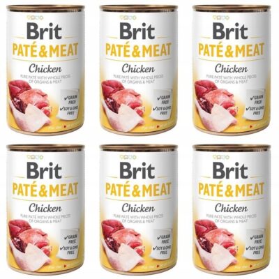 Brit Pate & Meat Dog Chicken Kurczak 6 x 400 g