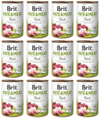 Brit Pate & Meat Duck Kaczka puszki 12 x 400 g mokra karma dla psów
