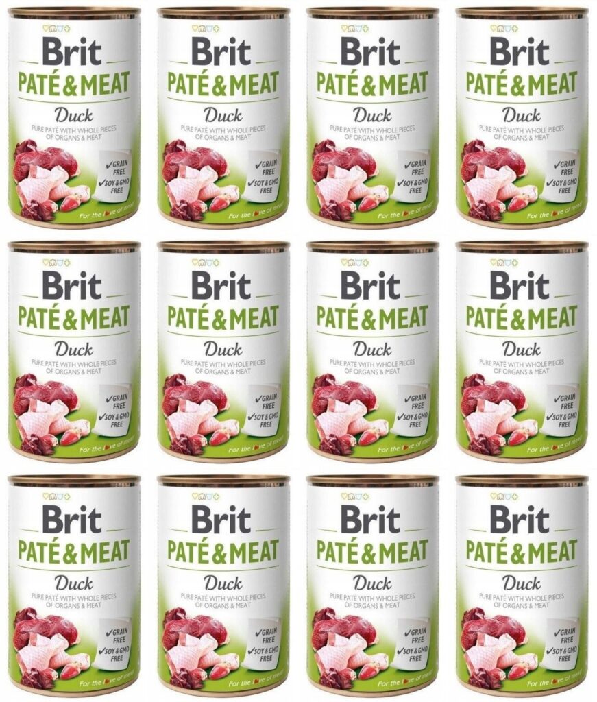 Brit Pate & Meat Duck Kaczka puszki 12 x 400 g mokra karma dla psów