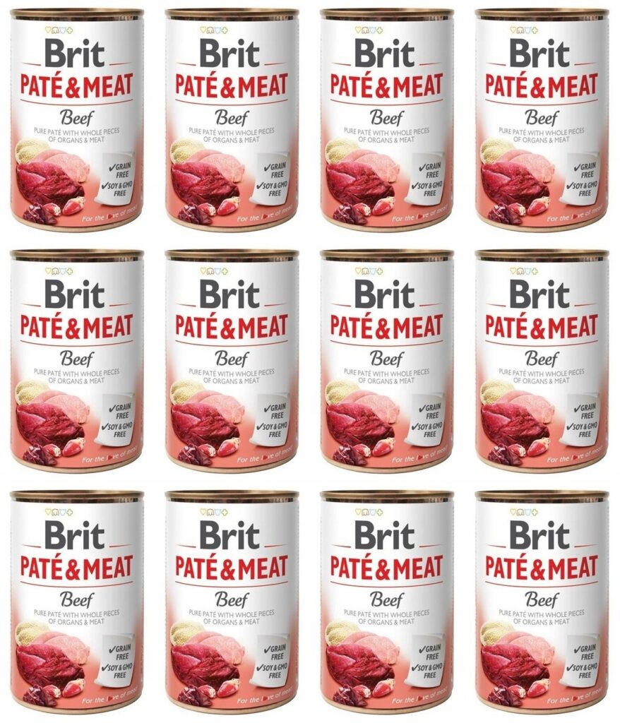 Brit Pate&Meat Dog Beef Wołowina 12 x 400 g
