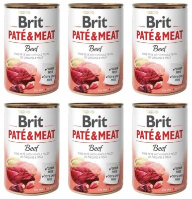 Brit Pate&Meat Dog Beef Wołowina 6 x 400 g