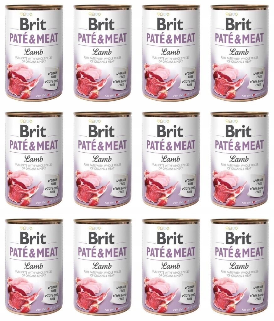 Brit Pate&Meat Dog Lamb Jagnięcina 12 x 400 g