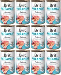 Brit Pate&Meat Dog Salmon 12 x 400 g mokra karma dla psów