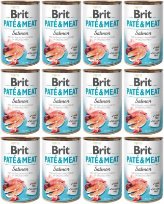Brit Pate&Meat Dog Salmon 12 x 400 g mokra karma dla psów
