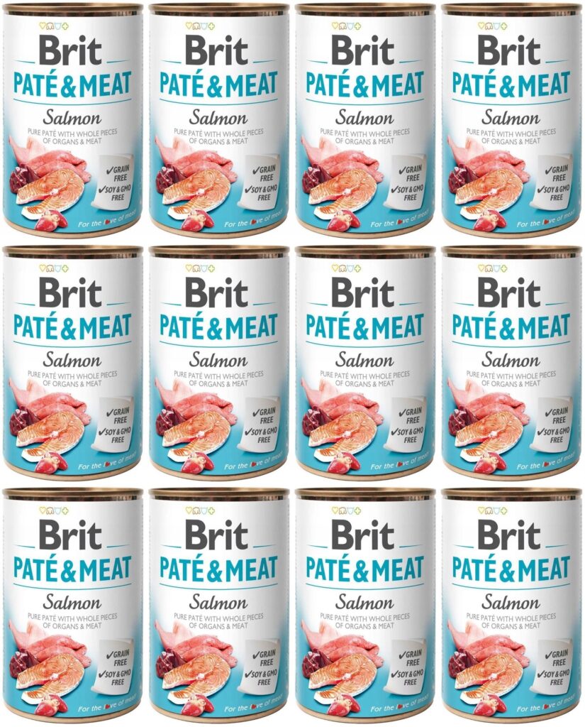 Brit Pate&Meat Dog Salmon 12 x 400 g mokra karma dla psów