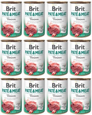 Brit Pate&Meat Dog Venison Dziczyzna 12 x 400 g