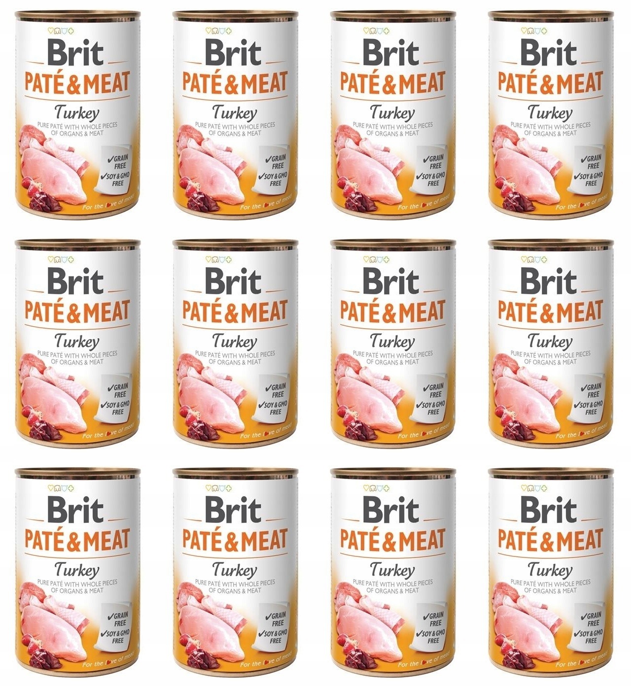 Brit Pate&Meat Turkey Indyk 12 x 400 g