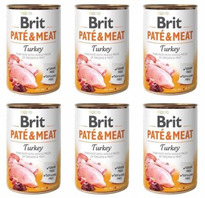 Brit Pate&Meat Turkey Indyk 6 x 400 g