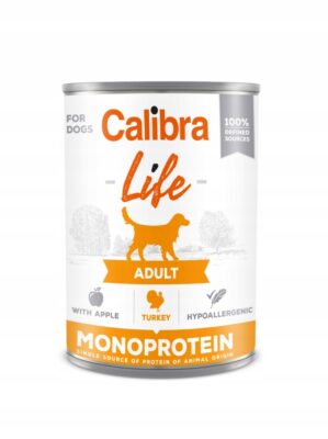 Calibra Life Dog Monoprotein Turkey Puszka 400 g
