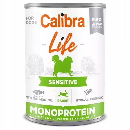Calibra Life Monoprotein Rabbit 12 x 400 g detal