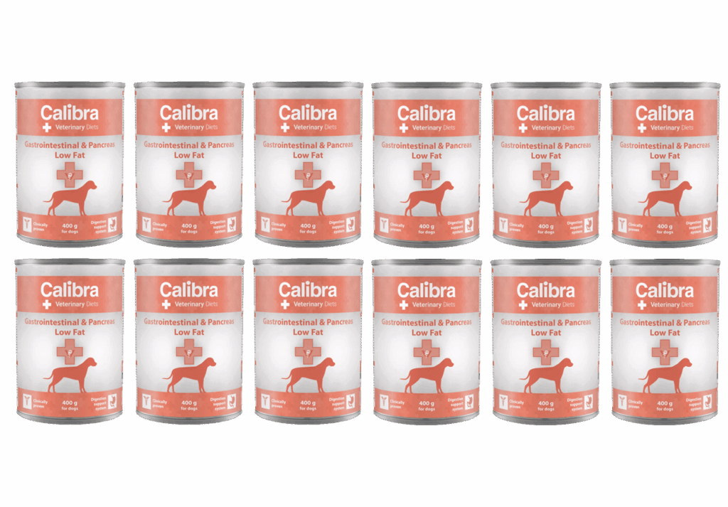 Calibra Veterinary Diet Pies Gastrointestinal Low Fat Puszka 12 x 400g
