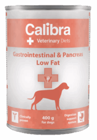 Calibra Veterinary Diet Pies Gastrointestinal Low Fat Puszka 400g trzustka