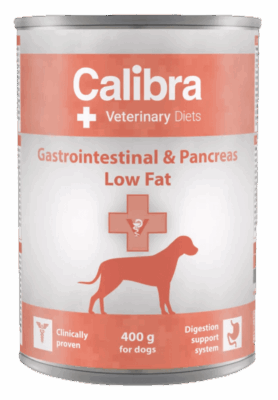 Calibra Veterinary Diet Pies Gastrointestinal Low Fat Puszka 400g trzustka