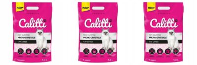 Calitti MICRO Crystals Silkonowy Żwirek 3 x 3,8l do kocich kuwet, drobny