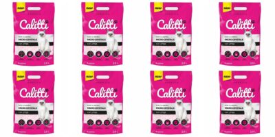 Calitti MICRO Crystals Silkonowy Żwirek 8 x 3,8l do kocich kuwet, drobny