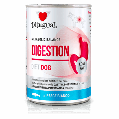 Disugual Dla Psa Mokra Dieta Trzustkowa DIGESTIVE LOW FAT Białe Ryby 400 g