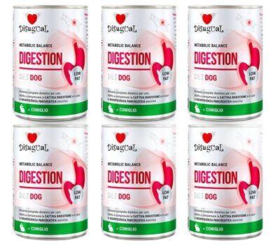 Disugual Dla Psa Mokra Dieta Trzustkowa DIGESTIVE LOW FAT Królik 6 x 400 g