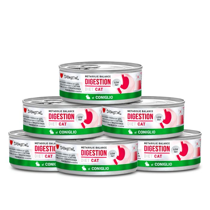 Disugual Karma Mokra Kot Weterynaryjna DIGESTION Low Fat Królik 6 x 85 g