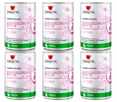 Disugual Karma Psy Mokra Dieta Weterynaryjna Hypoallergenic Królik 6 x 400g