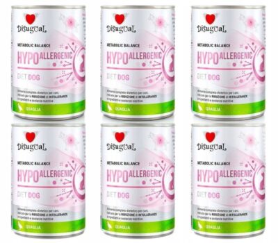Disugual Psy Mokra Dieta Weterynaryjna Hypoallergenic Przepiórka 6 x 400g